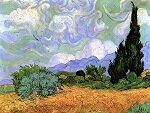 Ван Гог Пшеничное поле с кипарисами
